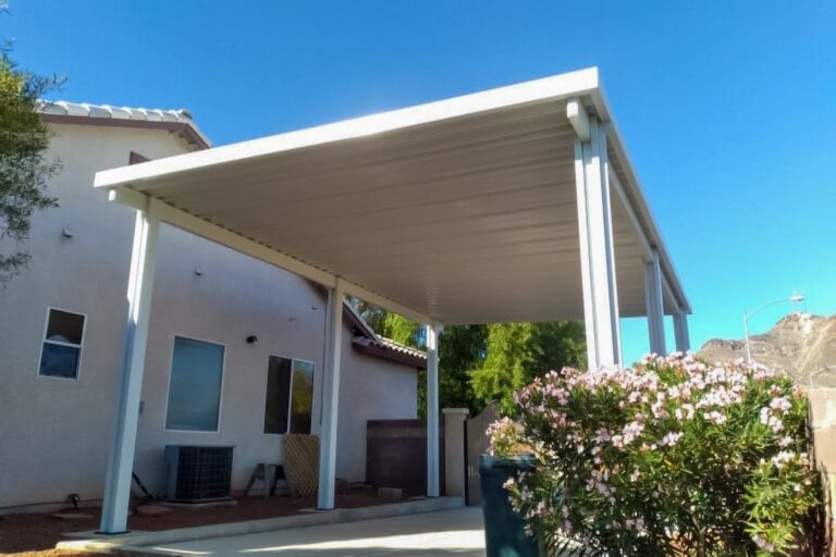 A residential carport cover